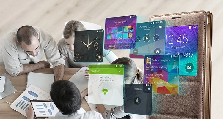 Bao Da Samsung Galaxy Note 4 S View Flip Cover Padding Chính Hãng Màu Trắng